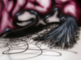 Airbrush painting women Thibaut Cudré-Mauroux