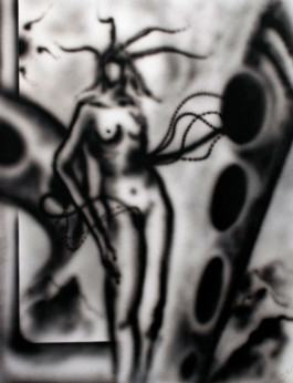 Airbrush painting women Thibaut Cudré-Mauroux