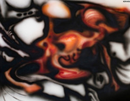 Airbrush painting abstract Thibaut Cudré-Mauroux