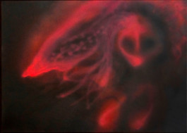 Airbrush painting abstract entity dream Thibaut Cudré-Mauroux