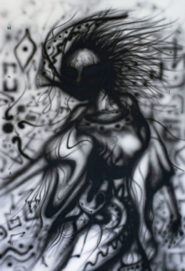 Airbrush painting entity Thibaut Cudré-Mauroux