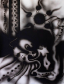 Airbrush painting abstract Thibaut Cudré-Mauroux