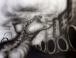 Airbrush painting abstract Thibaut Cudré-Mauroux