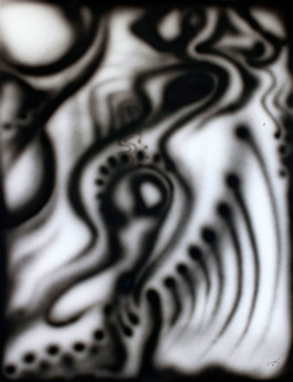 Airbrush painting abstract Thibaut Cudré-Mauroux