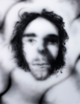 Airbrush painting self portrait Thibaut Cudré-Mauroux