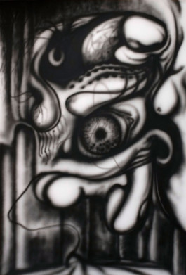 Airbrush painting Giger Thibaut Cudré-Mauroux